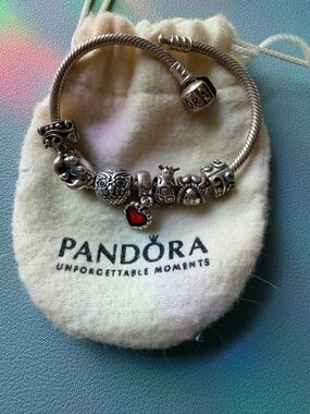Pandora Silver Charm Bracelet with Charms